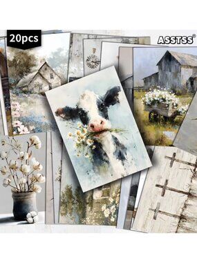 Postcards Spring Farm 4x6 Junk Journal Scrapbooking Ephemera DIY Papercrafts